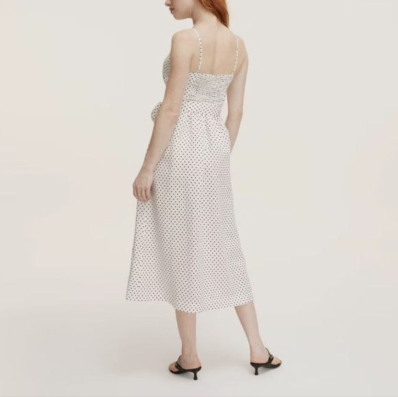 Kate Spade Polka Dot Tie Waist Midi Dress - Picture 3 of 8